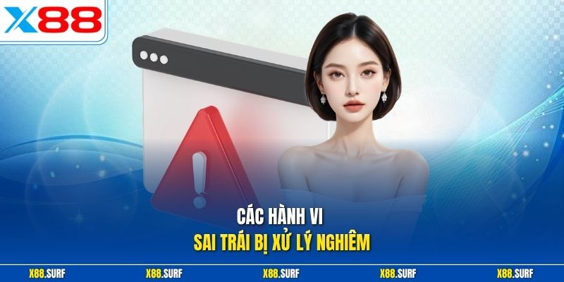 Các hành vi sai trái bị xử lý nghiêm